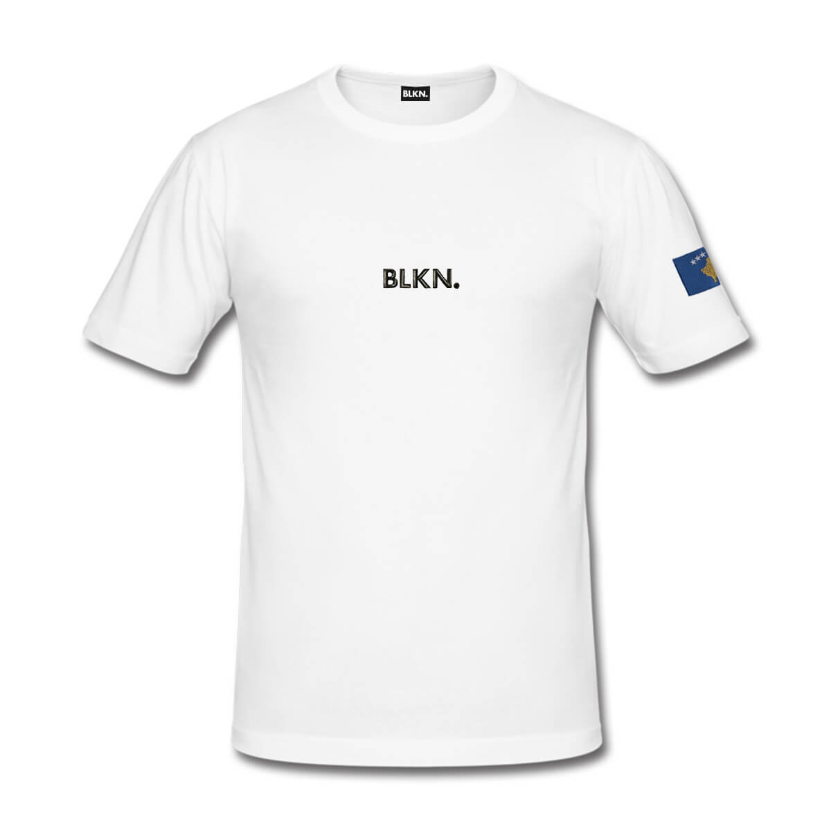 Tshirt men white front Kosovo2