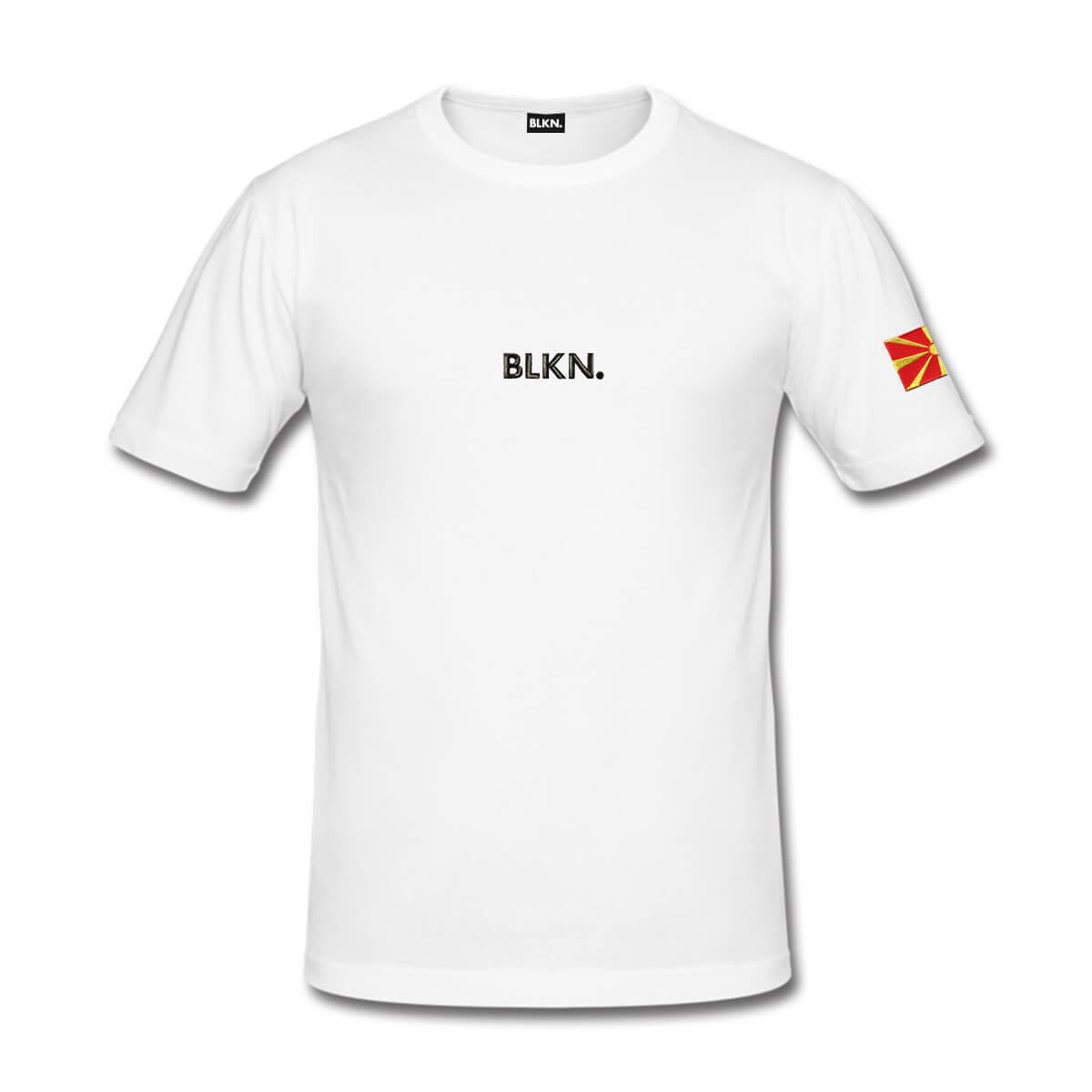 Tshirt men white front Macedonia