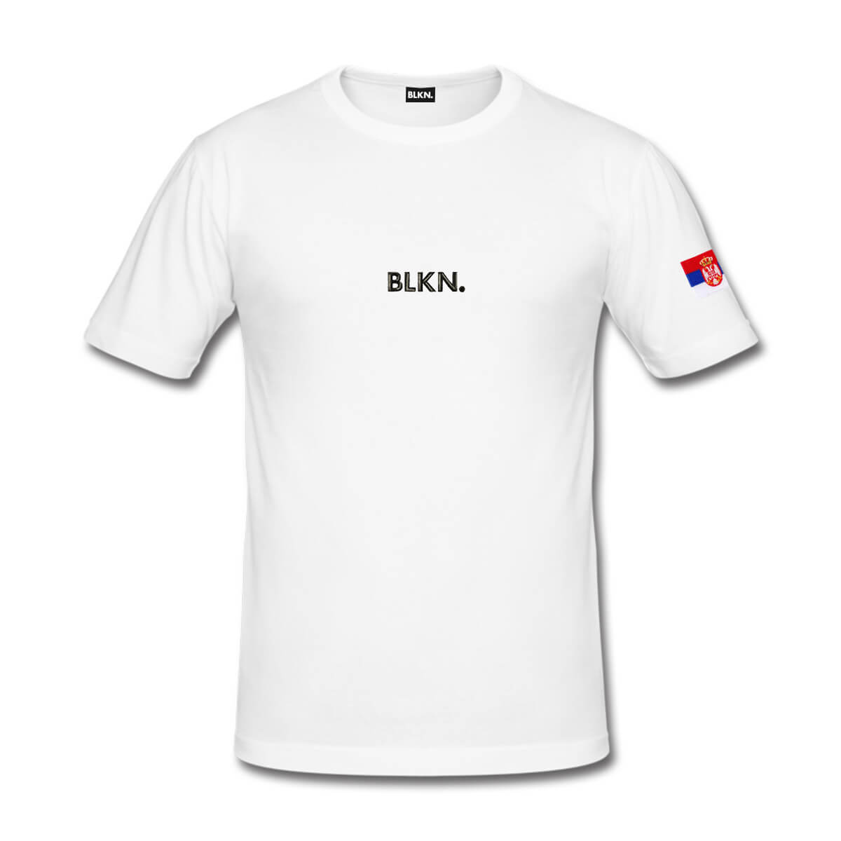 Tshirt men white front Serbia2