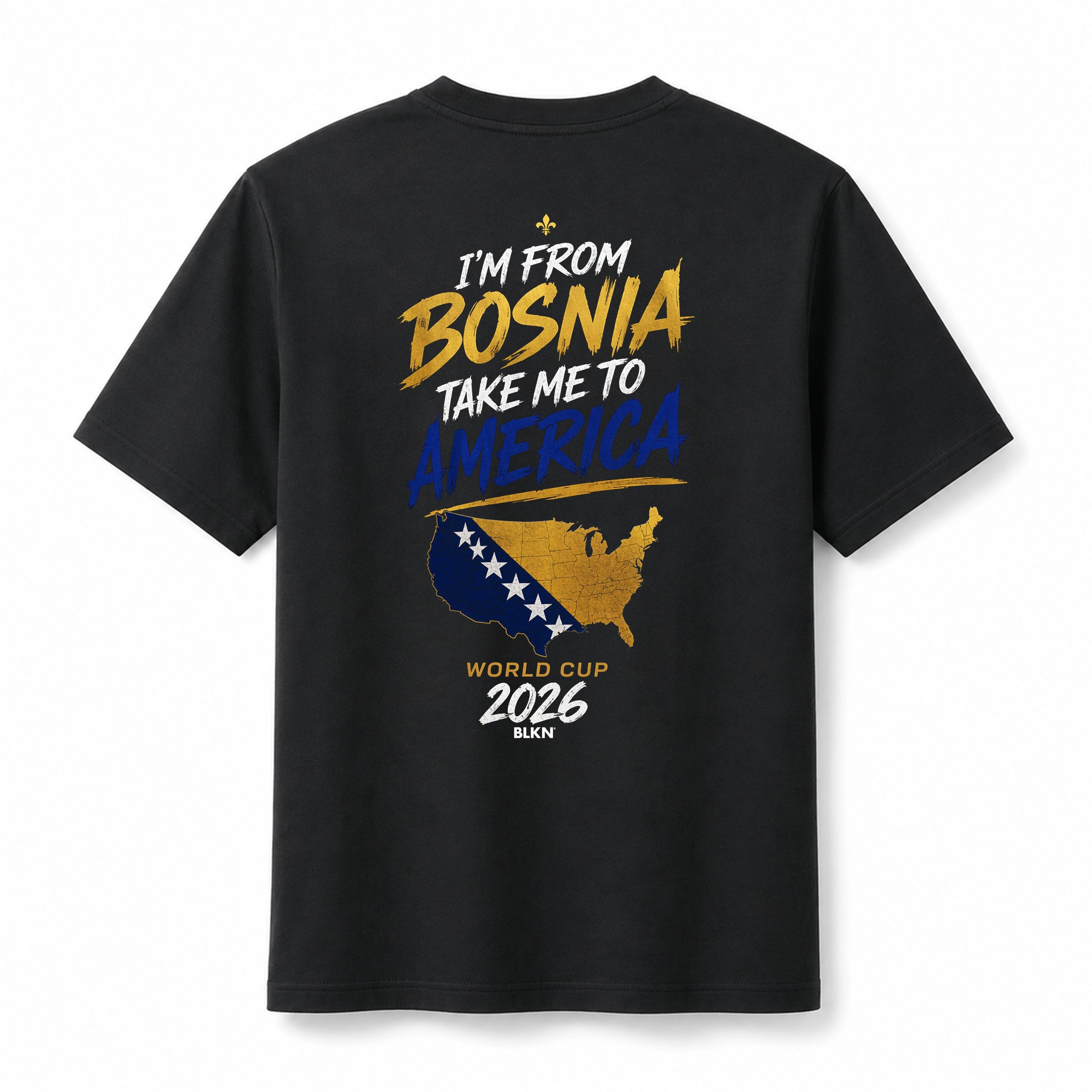 BLKN ® World Cup - I'm from Bosnia take me to America Tshirt (unisex)