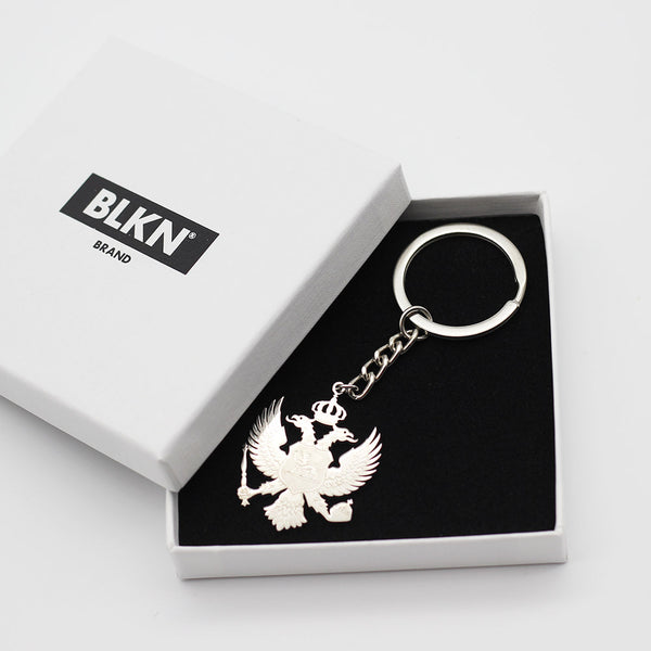 BLKN ® Montenegro emblem Keychain - silver