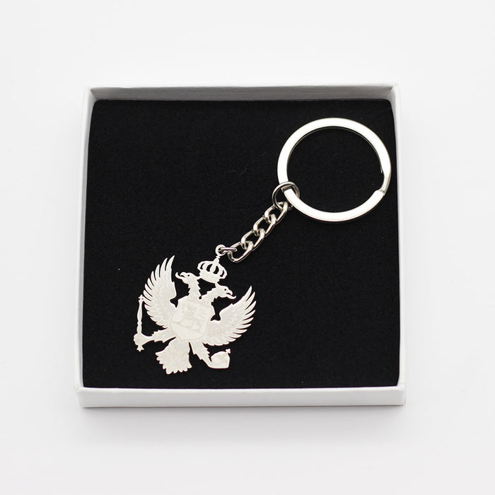 BLKN ® Montenegro emblem Keychain - silver